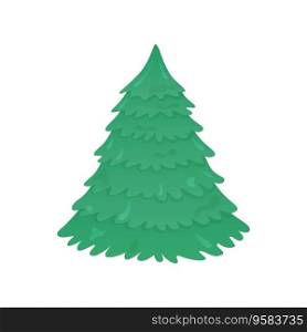 Fir tree isolated. Vector flat illustration. Green pine, coniferous spruce. Christmas symbol without decorations.. Fir tree isolated. Vector flat illustration. Green pine, coniferous spruce. Christmas symbol without decorations