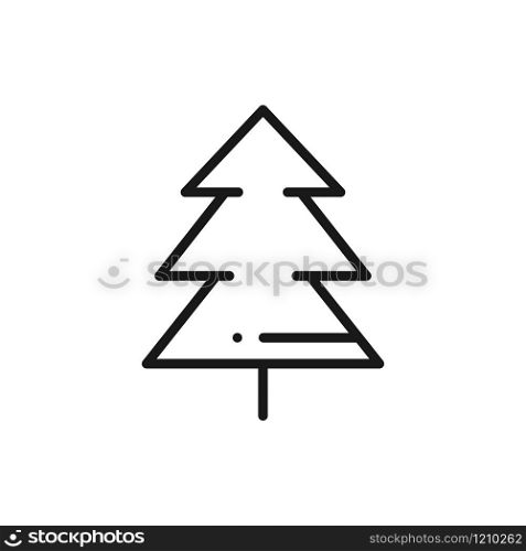 Fir Tree Line Icon. Spruce Forest. Hiking Sign and Symbol. Fir Tree Line Icon. Spruce Forest. Hiking Sign and Symbol.
