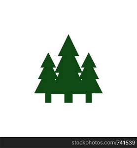 Fir trees icon. Green ecological sign. Protect planet. Vector illustration for design.