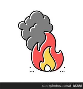 fire accident color icon vector. fire accident sign. isolated symbol illustration. fire accident color icon vector illustration