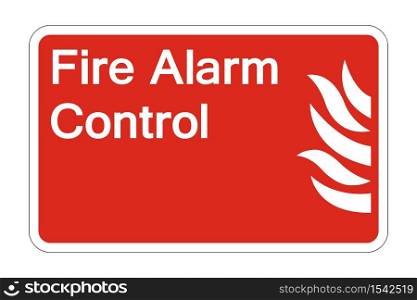 Fire alarm control Symbol Sign on white background,Vector illustration