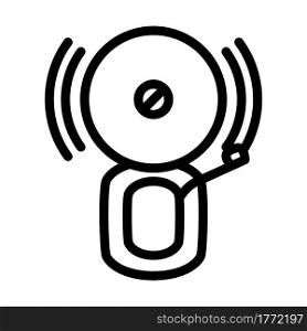 Fire Alarm Icon. Bold outline design with editable stroke width. Vector Illustration.