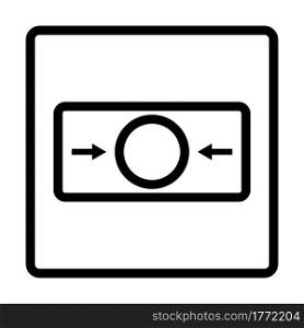 Fire Alarm Icon. Bold outline design with editable stroke width. Vector Illustration.