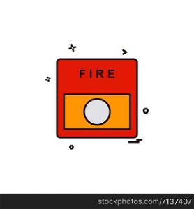 Fire alarm icon design vector