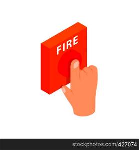 Fire alarm isometric 3d icon on a white background. Fire alarm isometric 3d icon