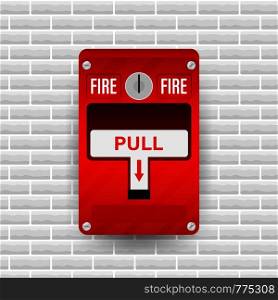 Fire alarm system. Fire equipment. Vector illustration. Fire alarm system. Fire equipment. Vector stock illustration