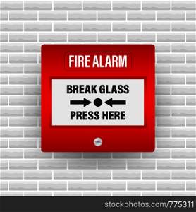 Fire alarm system. Fire equipment. Vector illustration. Fire alarm system. Fire equipment. Vector stock illustration