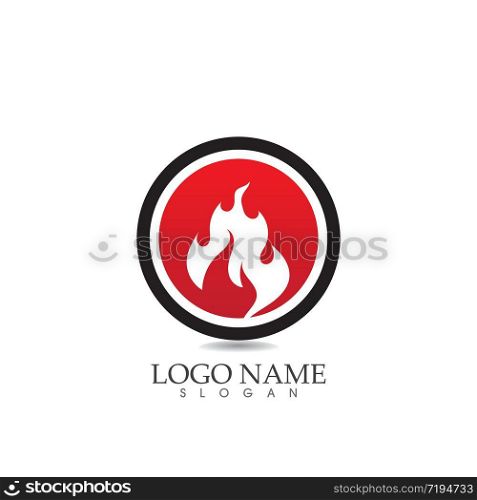 Fire and flame logo and symbol vector