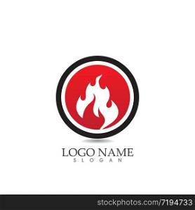 Fire and flame logo and symbol vector