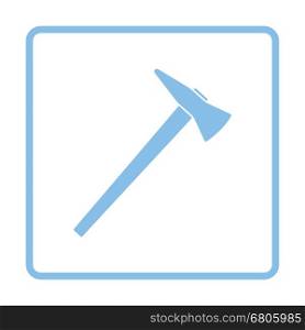 Fire axe icon. Blue frame design. Vector illustration.