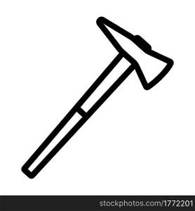 Fire Axe Icon. Bold outline design with editable stroke width. Vector Illustration.