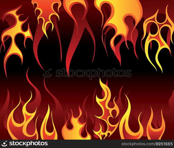 Fire background vector image