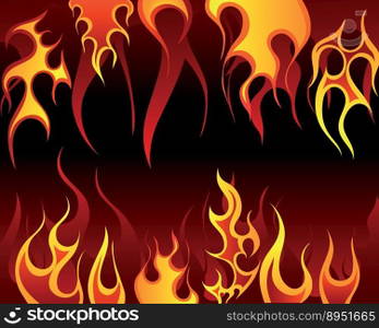 Fire background vector image