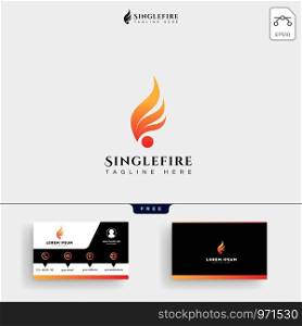Fire Ball Logo template vector illustration and business card design. Fire Ball Logo template and business card