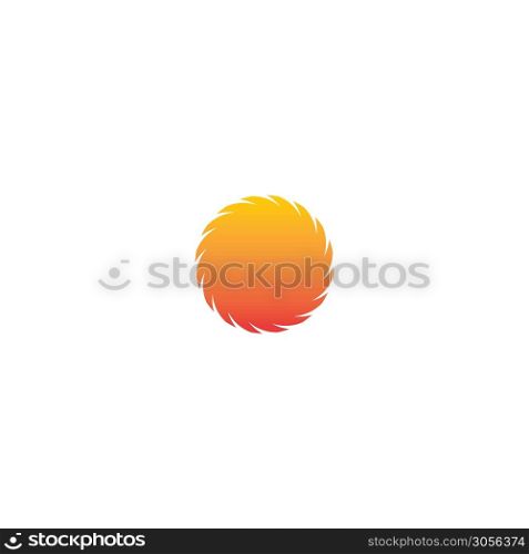 Fire ball Logo vector icon Template design