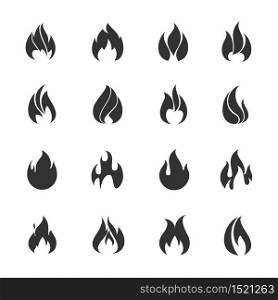 Fire black icons