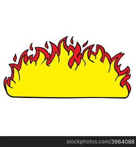 fire border flames cartoon illustration