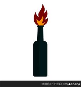 Fire bottle icon flat isolated on white background vector illustration. Fire bottle icon isolated