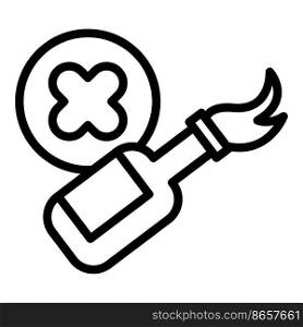 Fire bottle violence icon outline vector. Bully child. School abuse. Fire bottle violence icon outline vector. Bully child