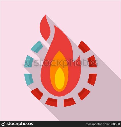 Fire burn calories icon. Flat illustration of fire burn calories vector icon for web design. Fire burn calories icon, flat style