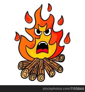 fire burn cartoon