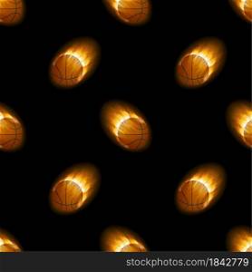 Fire burning basketball with background black pattern. Vector stock illustration. Fire burning basketball with background black pattern. Vector stock illustration.