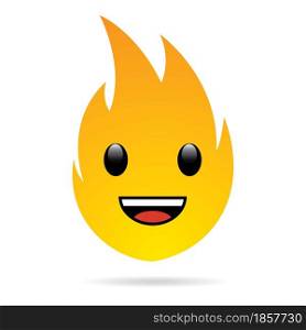 Fire character vector logo icon design