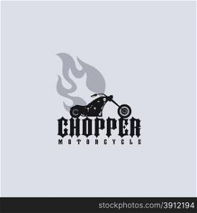 fire chopper motorcycle. classic fire chopper motorcycle theme vector art illustration