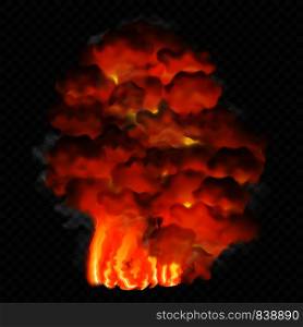 Fire concept background. Realistic illustration of fire vector concept background for web design. Fire concept background, realistic style