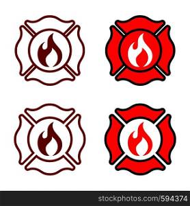Fire Department Badge Logo Template