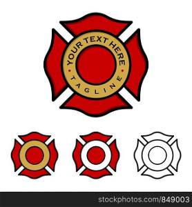Fire Department Emblem Illustration Design. Vector EPS 10.