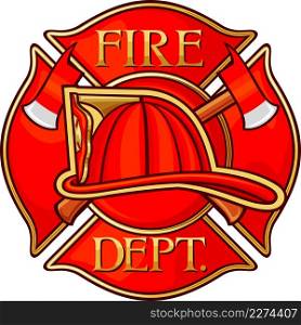 Fire Department or Firefighters Maltese Cross Symbol