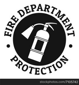 Fire department protection logo. Simple illustration of fire department protection vector logo for web design isolated on white background. Fire department protection logo, simple style