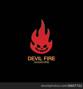 Fire Devil Logo Template vector icon