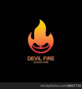 Fire Devil Logo Template vector icon