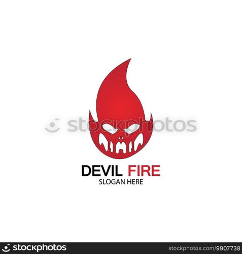 Fire Devil Logo Template vector icon