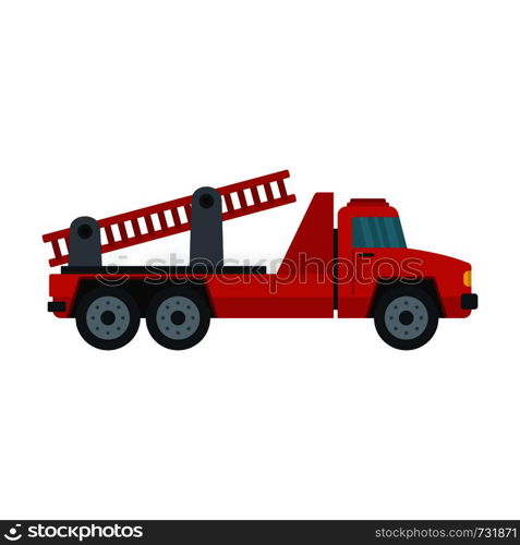 Fire engine icon. Flat illustration of fire engine vector icon for web. Fire engine icon, flat style