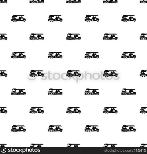 Fire engine pattern seamless in simple style vector illustration. Fire engine pattern vector