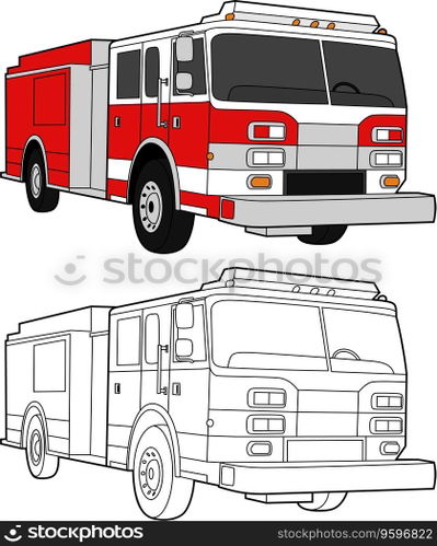 Fire engine vector image