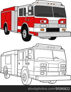 Fire engine vector image