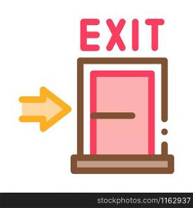 Fire-escape Exit Door Icon Vector. Outline Fire-escape Exit Door Sign. Isolated Contour Symbol Illustration. Fire-escape Exit Door Icon Outline Illustration