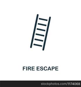 Fire Escape icon. Creative element design from fire safety icons collection. Pixel perfect Fire Escape icon for web design, apps, software, print usage.. Fire Escape icon. Creative element design from fire safety icons collection. Pixel perfect Fire Escape icon for web design, apps, software, print usage
