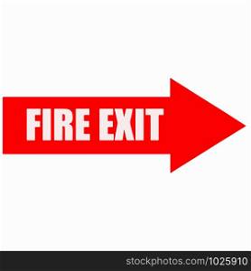 Fire Exit Arrow Sign Vector illustration eps 10