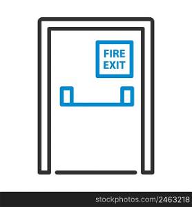 Fire Exit Door Icon. Editable Bold Outline With Color Fill Design. Vector Illustration.