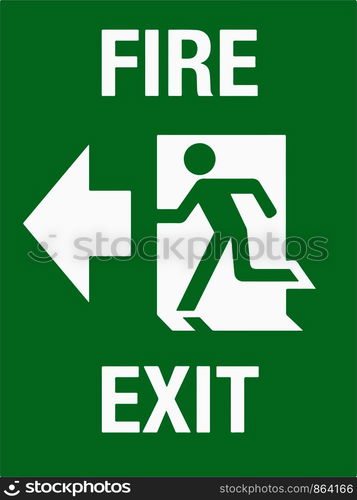 Fire exit sign Vector illustration EPS10