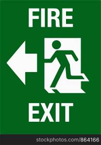 Fire exit sign Vector illustration EPS10