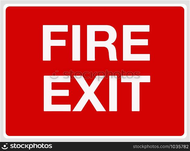 Fire Exit Wall Sign vector illustration eps 10