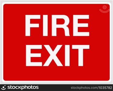 Fire Exit Wall Sign vector illustration eps 10