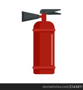 Fire extinguisher emergency icon. Flat illustration of fire extinguisher emergency vector icon isolated on white background. Fire extinguisher emergency icon flat isolated vector