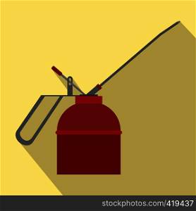 Fire extinguisher flat icon with shadow on a yellow background. Fire extinguisher flat icon with shadow